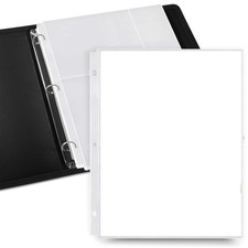25 4x6 Poly Photo Sleeves, For Standard 3 Ring Binder, Mixed Format, Clear