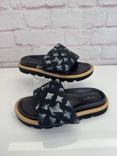 Louis Vuitton Pool Pillow Comfort Mule Slides Marine Navy Blue Monogram 40 10