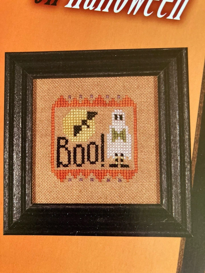 Heart In Hand Here’s The Skinny On Halloween Cross Stitch w/Beads Buttons & Boo! - Image 3 of 4