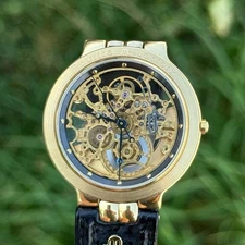 Maurice Lacroix 14160 Skeleton Watch 37 mm Automatic 18K Gold Plated 21 Jewels