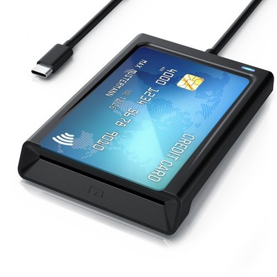 CSL Speicherkartenleser USB C Smart Card Reader mit NFC, Chipkartenleser, SIM