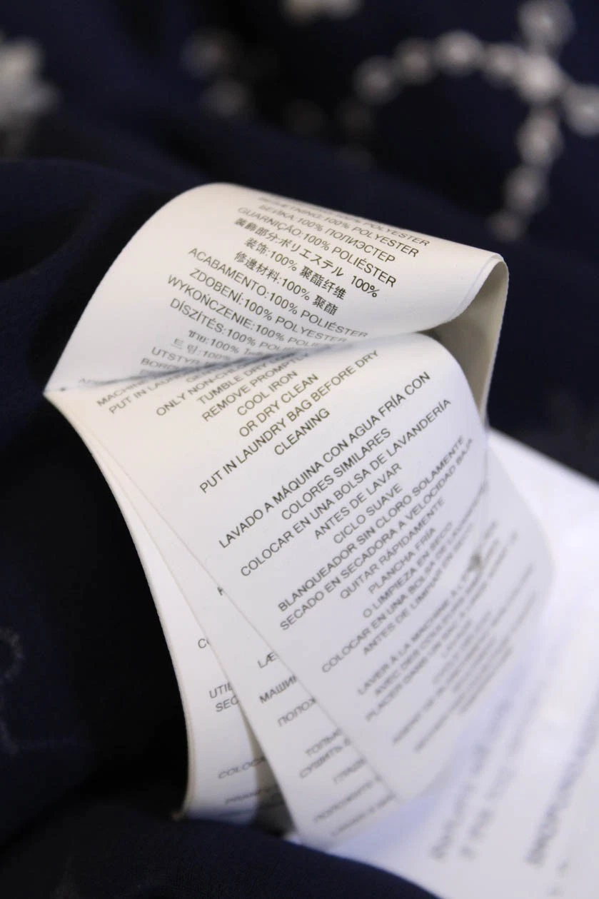 Abito donna Michael Michael Kors con occhielli linea A blu navy taglia extra small