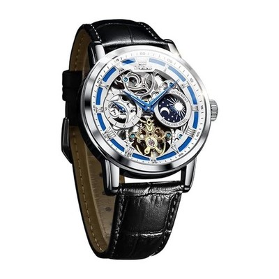 New OLEVS men s wristwatch mechanical automatic manual winding leather fashion s