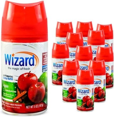 12 WIZARD Automatic Spray Refills 5oz Air Freshener Refill Cans