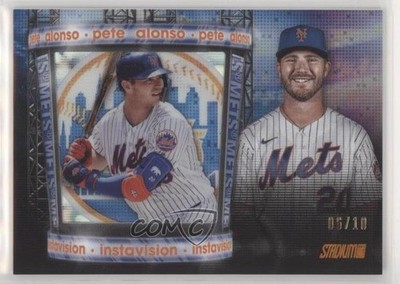 2020 Topps Stadium Club Instavision Orange 6/10 Pete Alonso Peter #IR-PA 04fm