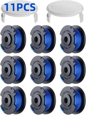 Weed Wacker String Replacement Compatible with 9 Spools & 2 Cap, black 