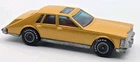 1980 Hot Wheels Gold Cadillac Seville Rubber Tires, Blue Windows, Hong Kong, VTG