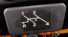 VW T2  Bulli Aufkleber Schaltschema auf Asche...