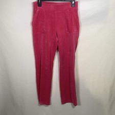 Women s Juicy By Juicy Couture Sweat Pants Size Small Pink Velour Embroidered