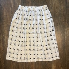 Vintage Josephine Woman Black And White Rayon Skirt Stretch Waist Size 22W/36