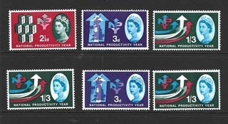 GB 1962 QE2 MNH NPY ORD PHOSPHOR SET SG631 633 SG631p 633p