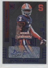 2015 Contenders Draft Picks College Ticket Blue Foil Durell Eskridge Auto 1k5