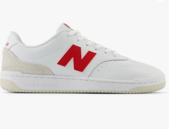 New Balance BB80RTB Men\'s Sneakers White Red Size 9.5 US 43 EU Leather Casual New Balance BB80 shoes Men Size 9.5 Sneakers White Red Beige  main image 3