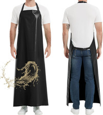 Thicker Rubber Apron, Extra Long Adjustable Apron, Heavy Duty Oil Chemical
