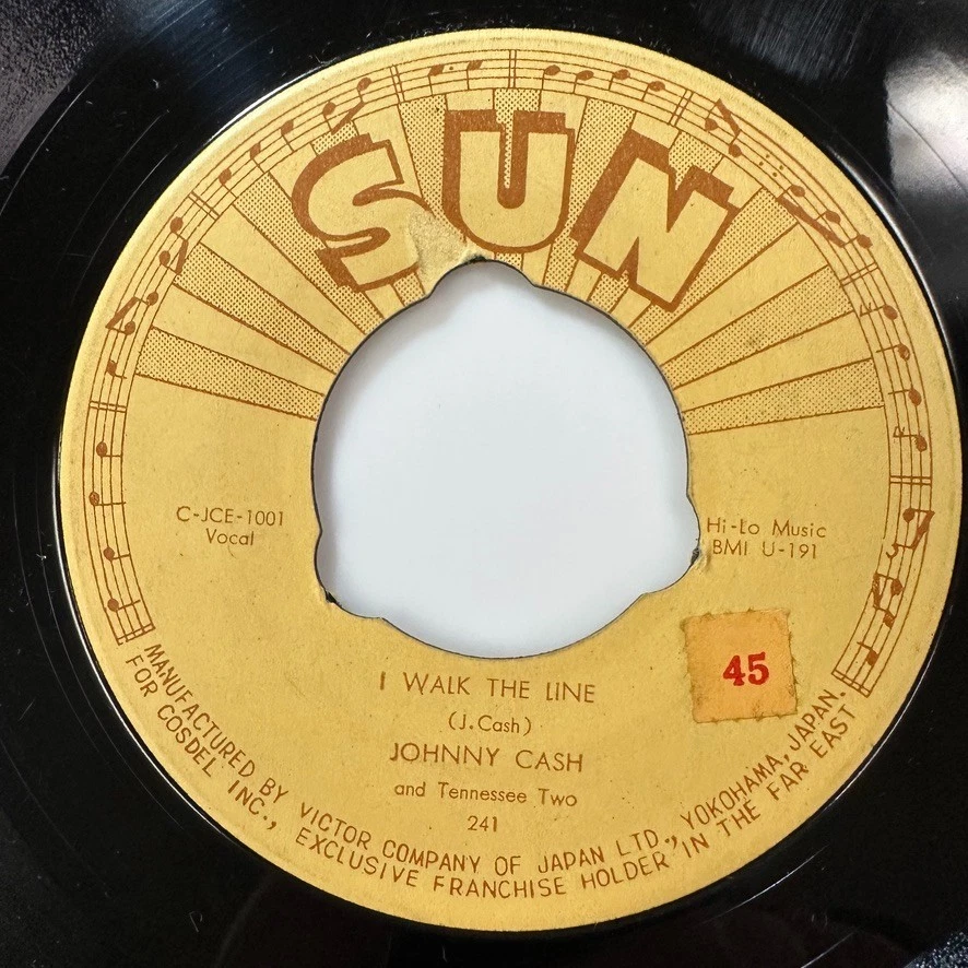 I Walk The Line Record Johnny Cash Sun 241 45 Japan C-JCE-1001 - Image 3 of 4