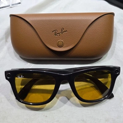 Ray-Ban Black Yellow Sunglasses for Men for sale | eBay display picture 1