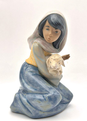 Lladro 5484 Lost Lamb Vintage Porzellan Figur in GRES - SELTENER FUND!