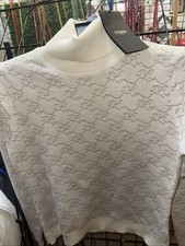 FENDI Graffiti turtleneck knit FZX713 White Size: S