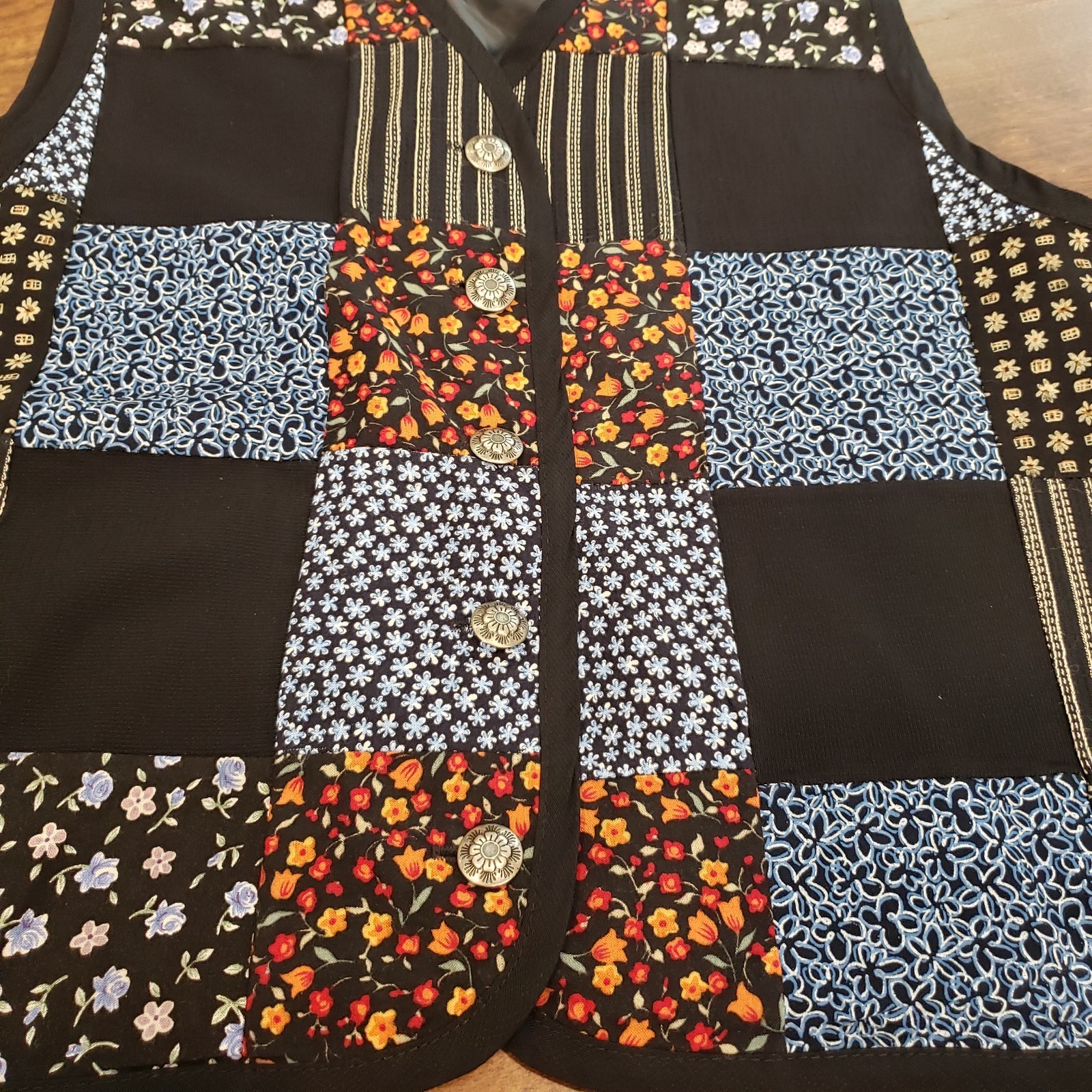 Stonebridge 90s Womens Patchwork Multicolor Vest … - image 7