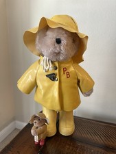 Eden Toys 14 Paddington Bear Yellow Raincoat Boots Vintage 1982 Plush