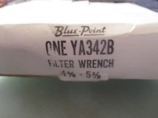 Blue-Point Tools YA342B Oil Filter Wrench – Unused 4-3/8" to 5-5/8"