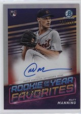 2022 Bowman Rookie of the Year Favorites 136/150 Matt Manning #ROYF-MM Auto 0if0