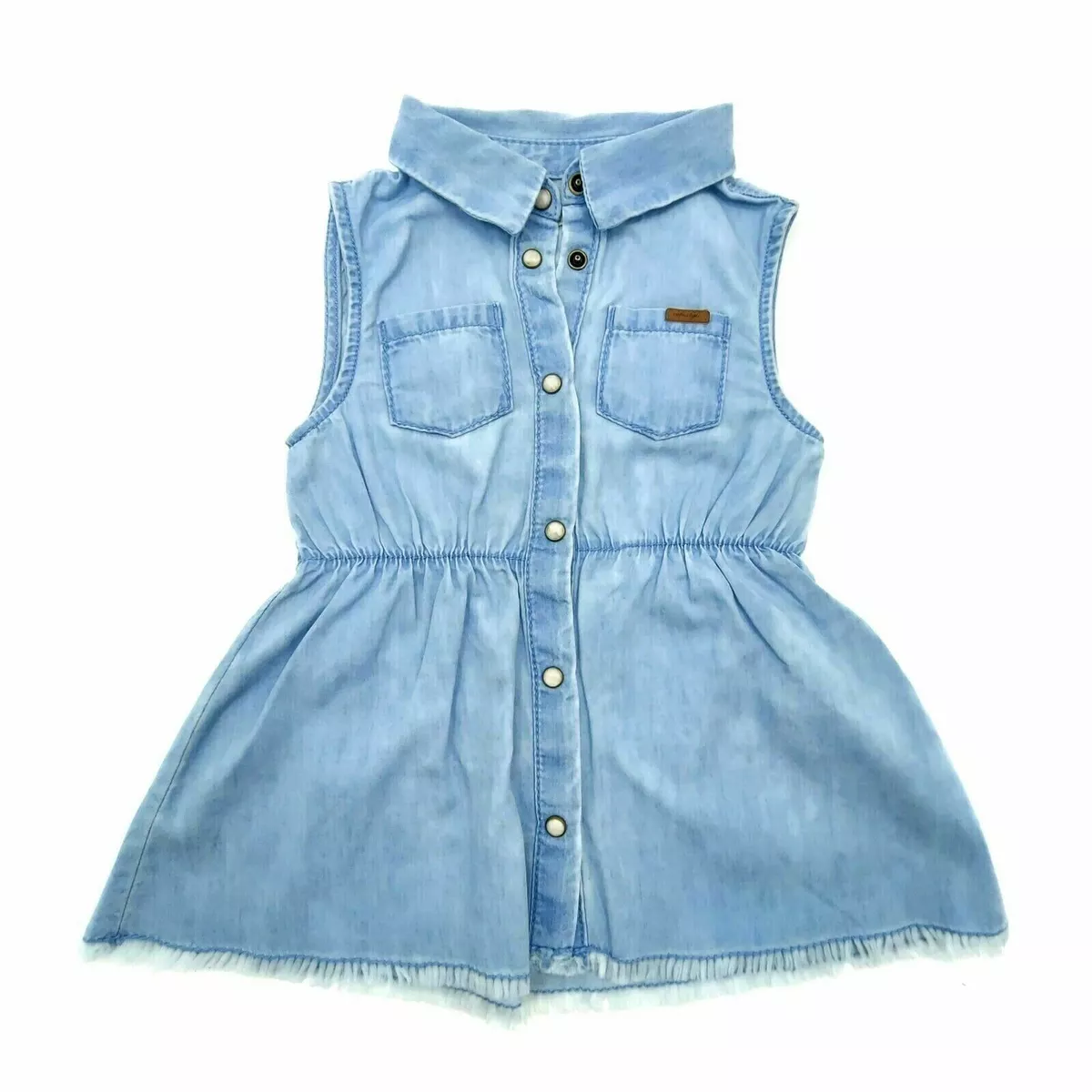 Little Baby Girl Jeans Dress Recommended 2 to 6 Years Old Pretty Kids Jeans  Dress Denim Kids Dress Adjustable Girl Dress L/120 | PGMall