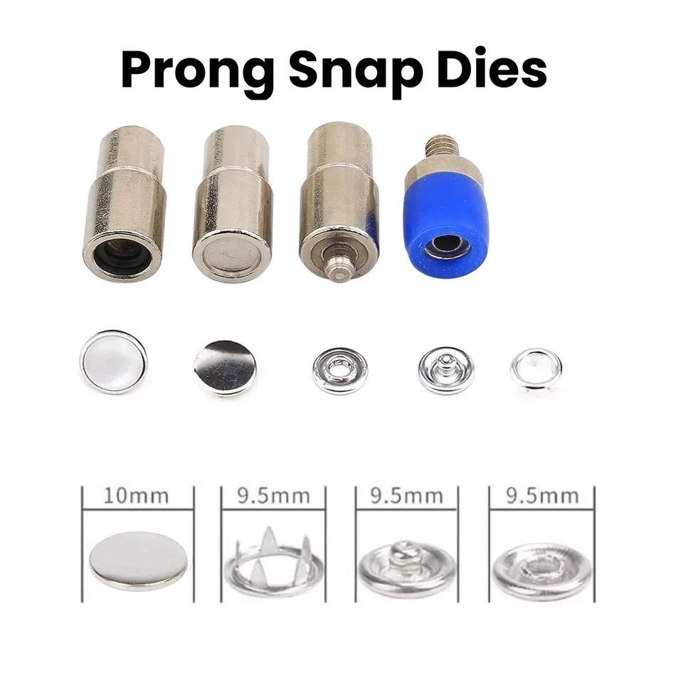 Botón a presión, ojal, ojal, remache, sujetador Popper troqueles de ajuste de instalación Foto 4 de 4