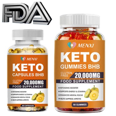 MENXI Keto Gummies & Capsules Bundle - Rapid Ketosis Starter Kit 30 Days 60PCS