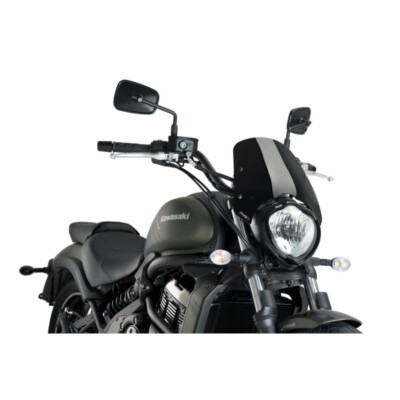 PUIG NAKED N.G. SPORT SCREEN FOR KAWASAKI VULCAN 650 S 2015 > 2023 BLACK 3175N