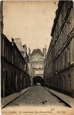 CPA PARIS 4e Ile St. Louis. Rue Bretonvilliers (463844)