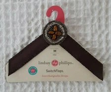 SWITCH FLOPS Lindsay Phillips Interchangeable Straps MEDIUM Rita BROWN New