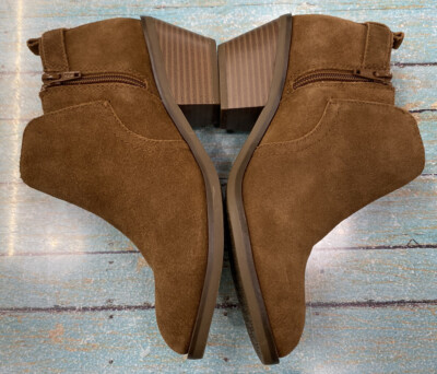 Sonoma Women’s Size NWT Tan Ankle Boots Booties Bucket Accent Zipper  Closure