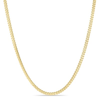 Solid 1/20 14k Yellow Gold Real Cuban Necklace Chain 20 inches Mens Womens