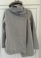 Lululemon Savasana Wrap Jacket Gray Lined Yoga Athleisure Women's Dot SZ 4 VGUC
