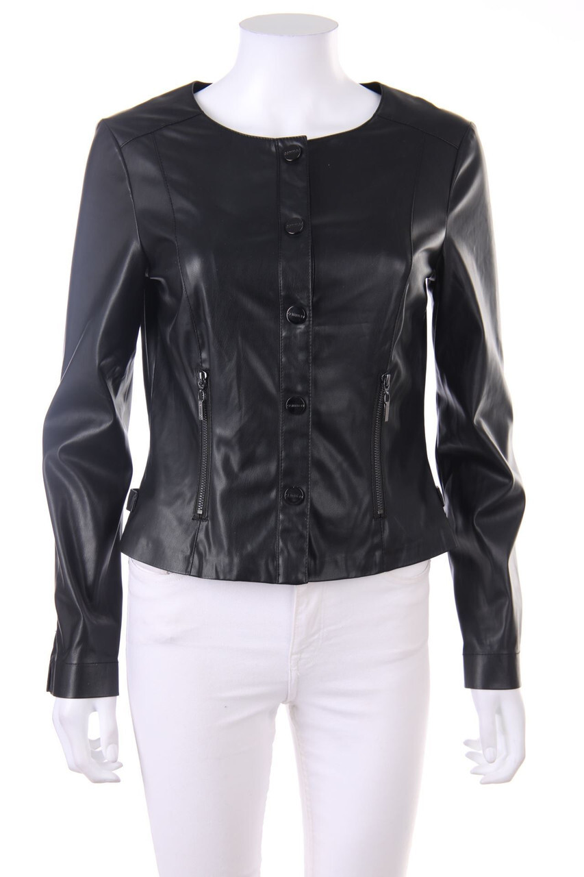 comma Faux Leather Jacket D 36 black