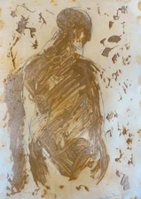 NUDE EXPRESSIONIST woman body erotic art abstract oil Frédéric BELAUBRE