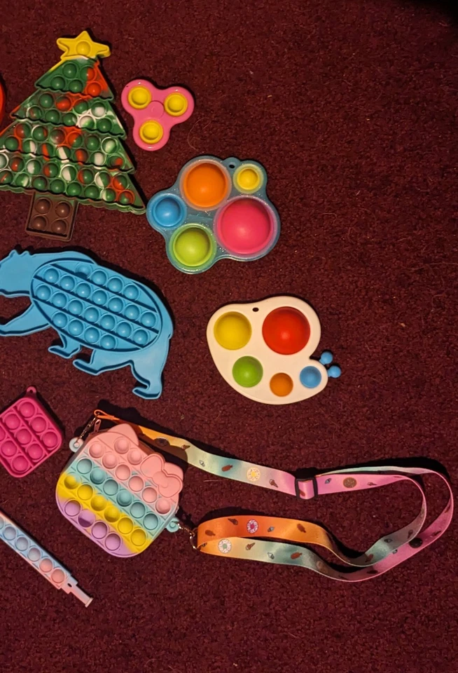 Lote De 13 Pop-It Popit Burbuja Pop Juguete Inquieto Alivio Del Estrés Juguetes Sensoriales Foto 3 de 3