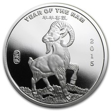1/2 oz Silver Round - APMEX (2015 Year of the Ram) 104.84 per troy oz