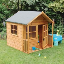 5x5 WOODEN PLAYHOUSE WOOD FLOOR KIDS PLAY WENDY HOUSE CHILDRENS OUTDOOR VERANDA