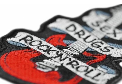 Guitar Rock And Roll Patch Sex Drugs Rock N Roll Red Jazz  display picture 2