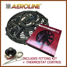 14" Aeroline® Electric Radiator 120w 12v Cooling Fan + Thermostat CLASSIC CAR 