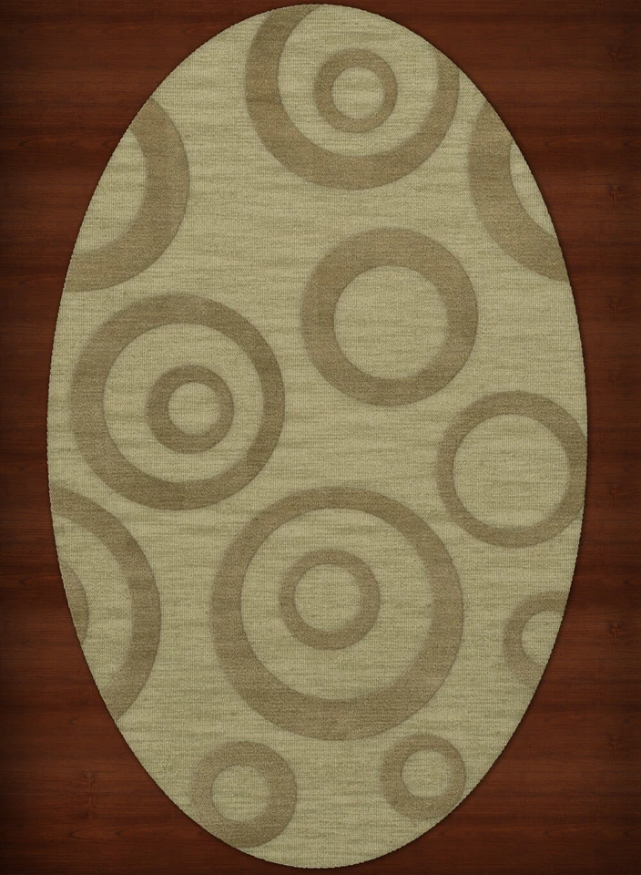 Green Transitional Bubbles Rings Area Rug Circles DV5 - Image 2 of 2