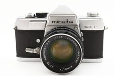 N.MINT MINOLTA SR-1 35mm SLR Auto Rokkor - PF 55mm f/1.8 Lens w/strap JAPAN