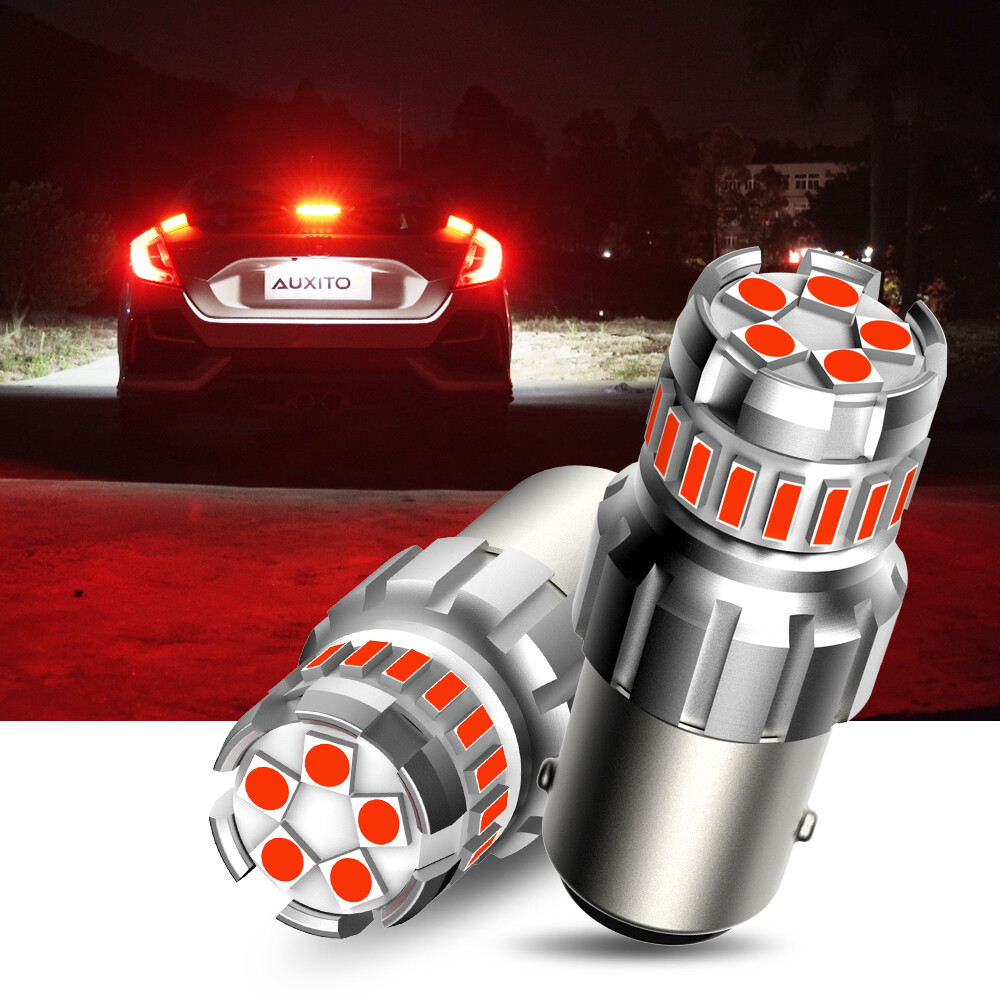 Super Bright 1157 2057 Red LED Stop Signal Brake Tail Light Replace Halogen Bulb