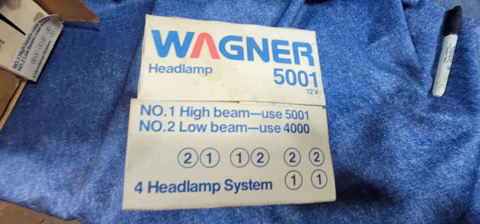 Nuevo faro/faro Wagner 5001 vintage de haz alto redondo sellado 12 voltios Foto 2 de 2