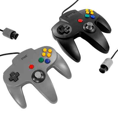 2x EAXUS  Controller für Nintendo 64 Konsole | N64 Retro Gamepad Analog Joystick
