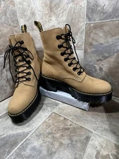 Doc Martins Women’s Size 9 Leona Tan/Nubuck/Suede Leather/Platform,Preowned