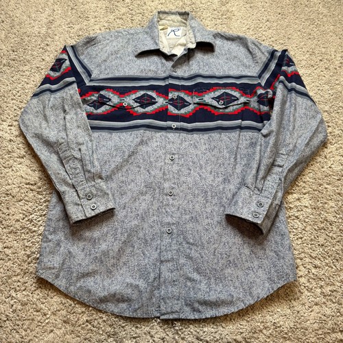 Vintage 80er Roper Western Hemd Button Down Azteken Herren Small - Bild 1 von 6