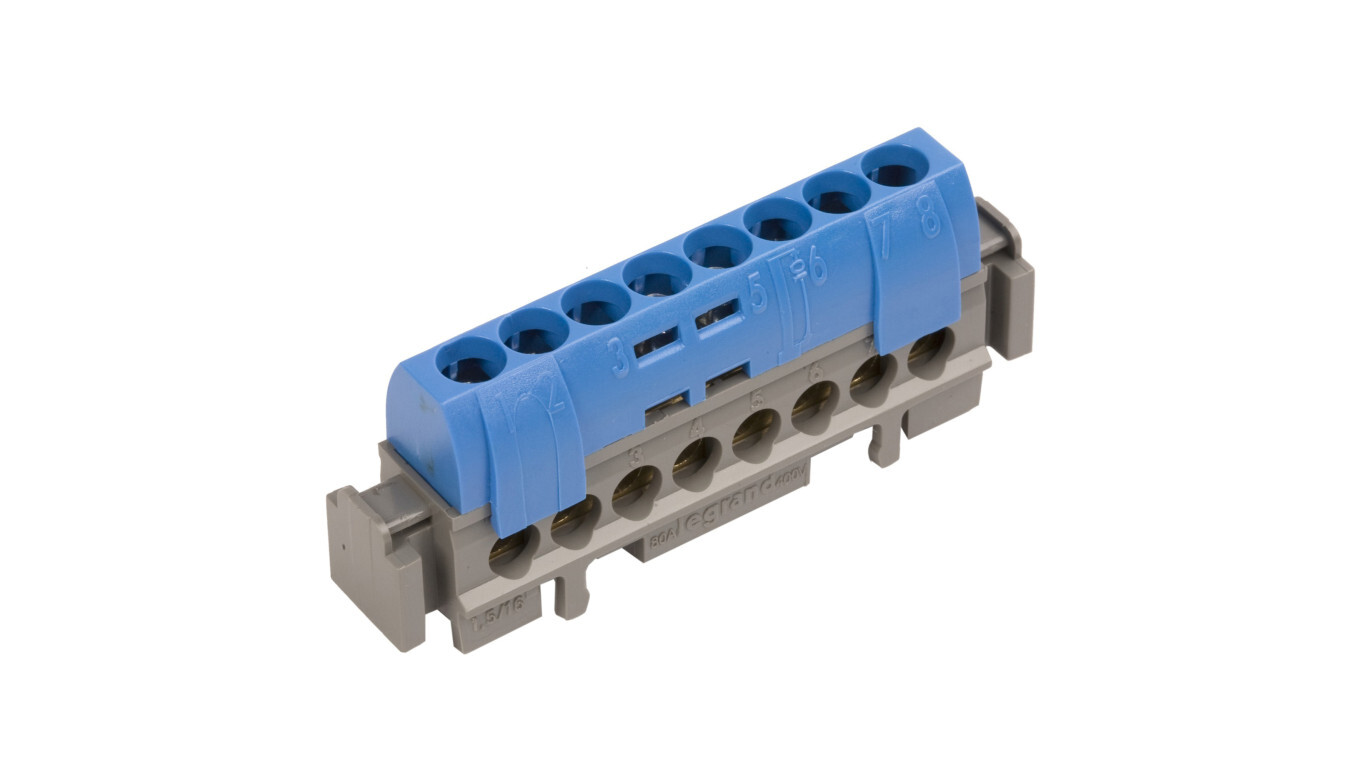 Terminal block 8-hole blue IP2xN-8 004842 /T2UK